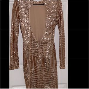 Rose Gold Sequin Dress worn once!
